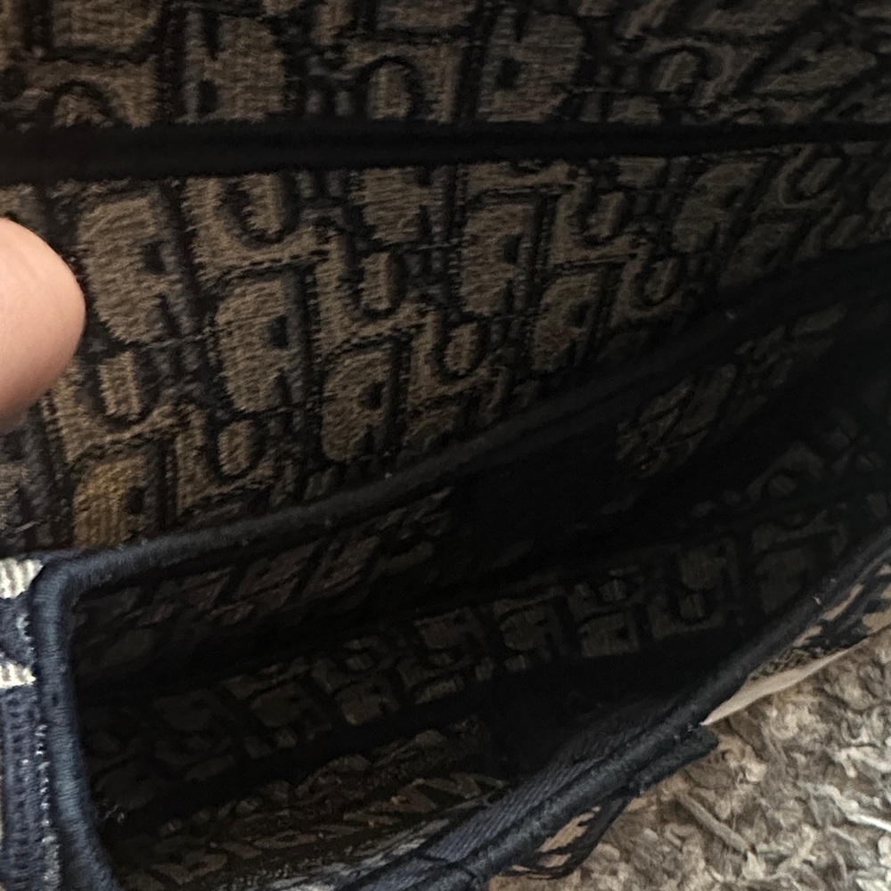AUTHENTIC Christian Dior Oblique Saddle Bag – Blue Jacquard - Picture 14 of 16